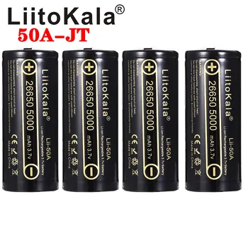 LiitoKala Lii-50A Subliniat 3.7 V 26650 5000mA baterii Reîncărcabile Evacuarea 26650-50A 20A Putere acumulator pentru lanterna E-instrumente