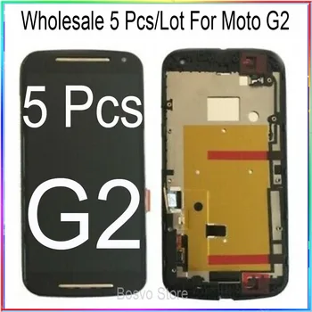 En-gros de 5 Buc/lot pentru Moto G2 Ecran LCD Display cu Touch Digitizer Asamblare G 2 a 2 a Gen XT1063 XT1064 XT1068 XT1069