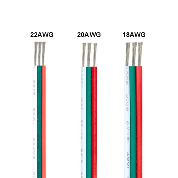 20m LED Conector Cablu 5V 3 Pin Wire 22AWG 20AWG 18AWG SM JST Fire 3pin Cablu Electric Pentru WS2811 WS2812B Pixel LED Driver