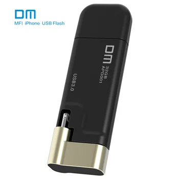 DM APD001 USB Flash Drive 64GB Pentru iPhone 11 X 8 7 6 Plus Fulger la Metal Pen Drive U Disc pentru Ifm iOS10 stick de memorie 32G