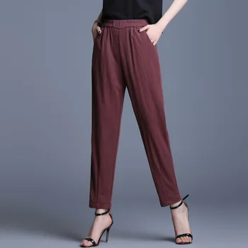 De Vară 2020 Subțire Pantaloni Harem Pentru Femei Casual Harajuku Talie Mare Plus Dimensiune Pantaloni Femei Glezna-Lungime Pantaloni Femei Coreean Mama Pantaloni
