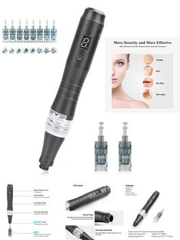 Ultima M8 Electric Pen Microneedle Terapie Frumusete de Masina Wireless Display Digital Derma Roller cu 8 Ace de Înlocuire a Pielii