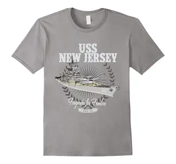 Din Clasa Iowa Cuirasatul USS New Jersey BB-62, T-Shirt. Vara din Bumbac cu Maneci Scurte O-Neck Mens T Shirt Noi S-3XL