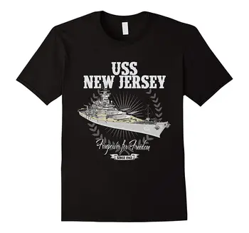 Din Clasa Iowa Cuirasatul USS New Jersey BB-62, T-Shirt. Vara din Bumbac cu Maneci Scurte O-Neck Mens T Shirt Noi S-3XL
