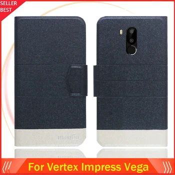 5 Culori Calde!! Vertex Impresiona Vega Caz Personaliza Ultra-subțire de Piele Exclusive Telefon Folio Cover Book Sloturi pentru Carduri de Transport Gratuit
