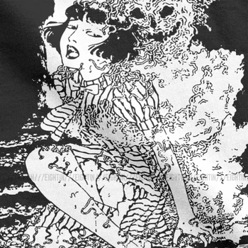 Suehiro Maruo T-Shirt Worm Monstru Tricou Barbati Din Bumbac Vintage Groază Japonia Manga Otaku Înfiorător Halloween Tricou Maneca Scurta
