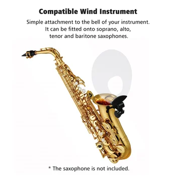 Plastic Saxofon Deflector de Sunet Scut Deflector cu Mut & Reflecte Sunetul Funcțiile de Instrument de Vânt