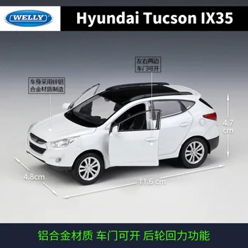 WELLY 1:36 Hyundai Tucson IX35 Aliaj Vehicul de Lux turnat sub presiune Trage Înapoi Mașină de Bunuri Model de Colectare de Jucării