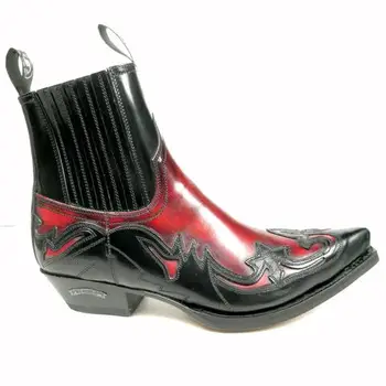 Pantofi barbati Nou pentru 2020 Bărbați de Înaltă Calitate din Piele Pu de Siguranță Cizme de Moda de sex Masculin Vinage Clasic Cizme de Cowboy Soulier Homme 4M691