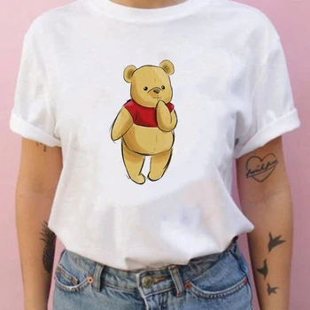 Femei Haine Noi de Vara Secțiune Subțire Tricou Femei Vogue Winnie the Pooh Streetwear petrecere a timpului Liber O-gât Amuzant Femeie T-shirt, Blaturi