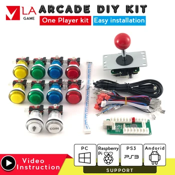 Arcade cabinet diy kit pentru 1 jucător zero întârziere USB encoder kit masina de arcade joystick pc butoane sanwa rasberry pi 4 mame