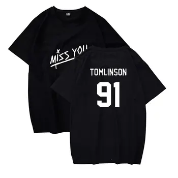 Anglia Cantareata Louis Tomlinson 91 Print cu Maneci Scurte din Bumbac Moda T-shirt Tomlinson Idol al Femeilor Tricouri XXS-4XL Haine