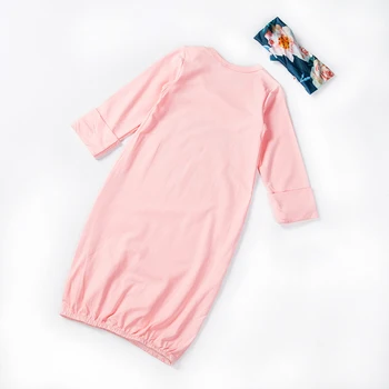 Pudcoco Nou-Născut Copilul Fata Rochie De Dormit Înfășa Pijama Floral Bodysuit Cămașă De Noapte Lungă, CottonComing Acasă Tinutele Roz