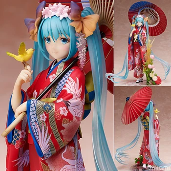 23CM Anime Papusa mai Puternic Fujiwara Colorate Rochie Kimono Doll Figura Hand-made Decor Model