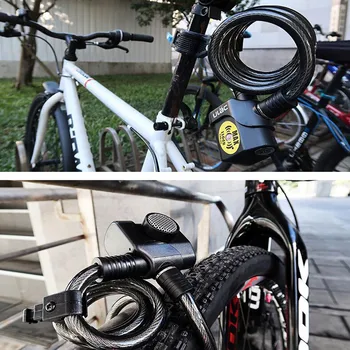 Ciclism Biciclete Biciclete Motocicleta Cablu Anti-Furt de Alarmă de Securitate de Blocare Cheie de Securitate durabil Biciclete de Alarmă, Încuietori de ciclism în aer liber