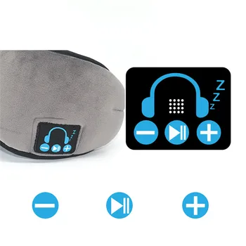 Wireless Căști Bluetooth Stereo Masca de Somn Telefon Bentita Moale Căști de Dormit Ochi-Mască de Muzică cu Căști cu Microfon Pentru Telefon