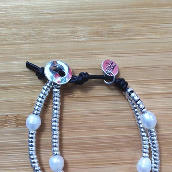 Femei argint Fin-culoare margele brățară handmade dublu perle brățară ca un cadou pentru prieteni Simplu sălbatic moda accesorii