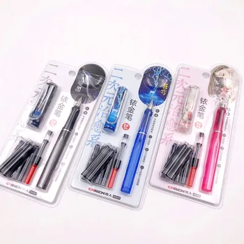 Calitate de lux de plastic un creion rechizite de birou poate fi ștearsă Albastru Cerneală Stilouri Peniță EF Student cadou Școala de papetarie