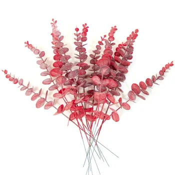 10 Bucată De Simulare Plante Verzi De Frunze De Eucalipt Ramură Artificiale Fals, Flori De Nunta De Fotografiere Prop Acasă Decoratiuni Ghirlanda