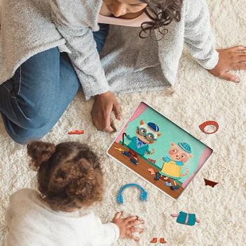 Messier DIY Rochie de Până Autocolante Magnetice Puzzle Copii 3+ani Educ Cunoaștere ne imaginam Părinte-copil Interactiv Puzzle Jucărie Cadou