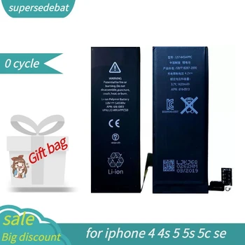 Supersedebat Original 0 Ciclu de Baterie pentru Iphone 5s Bateria pentru Iphone Se pentru Apple Iphone 4 4s 5 5s 5c Se Baterii de Smartphone-uri