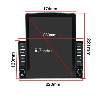 Centrul Multimedia Player Cu Mare Portret Ecran HD Android Auto Radio Receptor GPS Bluetooth Stereo Toate Într-Un singur Universal WiFi