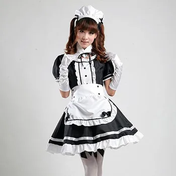 Costum De Servitoare Franceză Sexy Dulce Gothic Lolita Rochie Anime Cosplay Sissy Uniformă De Menajeră Plus Dimensiune Costume De Halloween Pentru Femei Linge