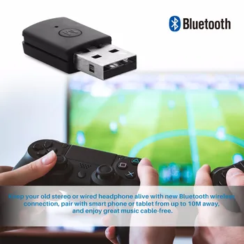 3.5 mm Adaptor USB Bluetooth 4.0 cu EDR Dongle USB pentru PS4 Performanță Stabilă seturi de Căști Bluetooth cu sex masculin la feminin cablu