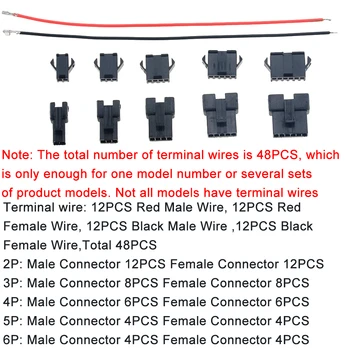 82PCS/Cutie 3A JST SM2.54 Seturi în cutie 2P 3P 4P 5P 6P 2.54 mm Pas de sex Feminin și de sex Masculin Antet Conectori Adaptor SM-2P SM-2R 22AWG