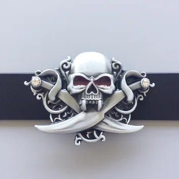 Noua Epocă Clasic Cruce Pirat Craniu Pietre Bling Catarama Gurtelschnalle Boucle de ceinture Stoc, de asemenea, în NOI