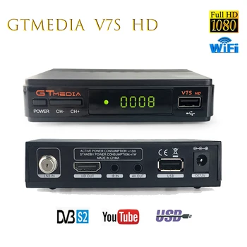 FTA DVB-S2 Gtmedia V7S Digital Receptor Satelit TV Full HD 1080P Cu Decodor USB WIFI Dongle-ul FreeSat V7 Suport Europa Cline