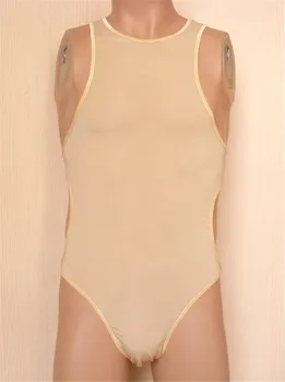 Sexy Maieuri Barbati plasă de Fitness Body Corp Transparent Purta Bărbați Lenjerie de corp pentru Bărbați Costume Pur Pijamale Maieuri