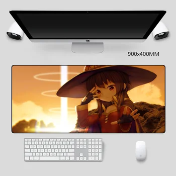 Anime Soareci Pad Konosuba Megumin mouse-pad Mari Gaming Mouse Pad-uri de Blocare Marginea Mat Tastatura XL Accesorii de joc 90x40cm