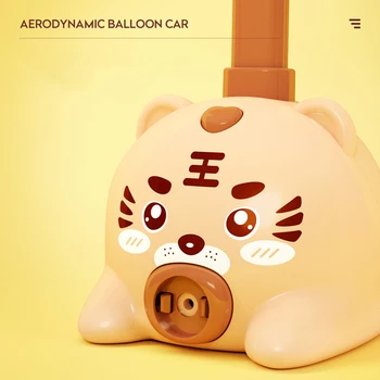 Montessori Învățământ Experiment De Jucării Pentru Copii Pentru Copii Inerțiale Putere Balon Mașină De Puzzle Distractiv De A Lansa Joc Turn De Cadouri