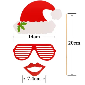 28pcs Hârtie Photobooth Recuzită 2020 Vesel Decoratiuni de Craciun Decoratiuni pentru Casa lui Moș Crăciun, om de Zăpadă, Pom de Crăciun Cadou de Anul Nou