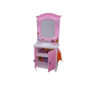 Drăguț Mobilier Baie, Set Joc de Cada + Dulap+ Lavoar Suite Caz pentru Papusa Barbie 1/6 Casa cel Mai frumos Cadou Jucarii pentru Copii