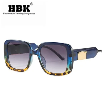 HBK Supradimensionate Pătrat ochelari de Soare Vintage, Designer de Femei 2021 Ochelari de Soare Moda Nuante de Verde Barbati Brand de Lux Masculin Feminin UV400