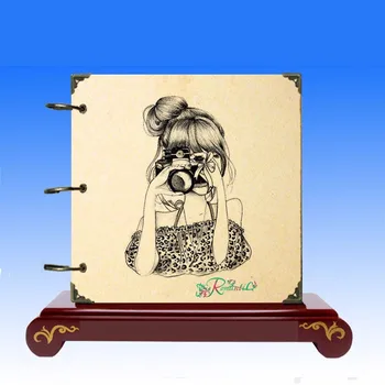 NOI de 8 Inch Retro DIY Album Album Foto Plivitul Travel Baby Album Ambarcațiuni Ambarcațiuni Manual Nunta de Hârtie de Memorie Album Foto