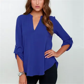 Jbersee 2020 Primavara-Vara pentru Femei Bluze de Moda Blusas Șifon Tricou Femei Topuri Plus Dimensiune S-5XL de Îmbrăcăminte de sex Feminin Tricouri