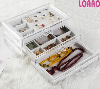 Moda bijuterii ring de box caz organizator cadou cutie Bratara de stocare Colier cutie de bijuterii titular