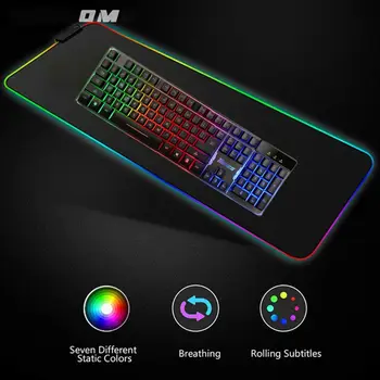 RGB 7 Colorat Luminos Mousepad de Gaming de Iluminat cu LED Mouse-ul Mat pentru PC, Laptop, Desktop, Notebook, Accesorii