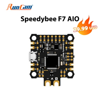 RunCam F7 AIO Rapidă de Albine FC Betaflight Bluetooth 8pini Conector OSD Senzor de Curent Barom 5V pentru RC Drone Zbor Controller