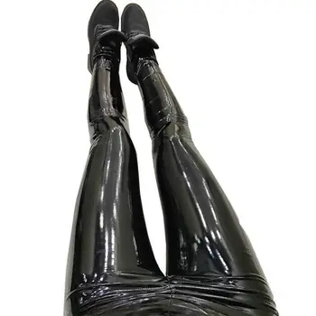 S-3XL din Piele Neagră, Pantaloni Jambiere Talie Mare Femei Sexy Elastic Slab Push-Up Jambiere Jeggings pentru Femei Legins
