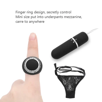 IKOKY Portabil Glont Vibrator sex Feminin Masturbari 10 Frecvența Pantalon Vibrator Deget Inelul fără Fir Control de la Distanță