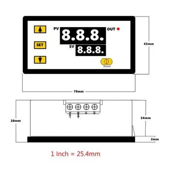 220V 20A Controler de Temperatura Releu Digital Dual LED Display de Încălzire/Răcire Regulator Termostat Comutator