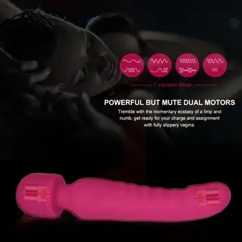 Vibrator Av masaj vibrator rezistent la apa moale dildo vibrator G-spot stimulator clitoridian adult de sex feminin jucărie