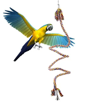 Noi 160cm Timp Papagal Pasăre Jucării animale de Companie Păsări Papagal în Picioare Coarda Colivie Decor Alpinism Jucarie Papagal Colivie Jucării Frânghie de Clopot