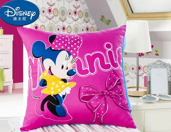 Disney Alba ca zapada Minnie Mickey Mouse Pernă Caz de Pernă din Bumbac pentru Copii Desene animate fată băiat copii Perna Acoperi Caz cadou