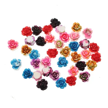 100buc Mixte Colorate Rășină Floare Decor Meserii Flatback Margele Cabochon Ornamente Pentru Scrapbooking DIY Accesorii