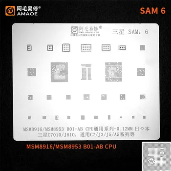 Amaoe BGA Reballing Matrita pentru Samsung Note5 A520 A310 A9 J5 J3 J4 S8+ S8 NOTE8 NOTA 10 S7 S6 S6+ S10 S10+ Tin Planta Net
